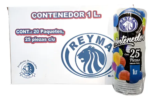 comprar Envase De 1 Un Litro Marca Reyma Caja 500 Piezas