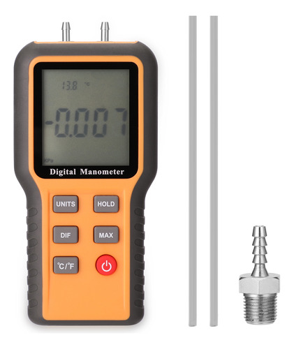 Manómetro Digital Lcd. Ajustable 12 Unidades Presión Herr