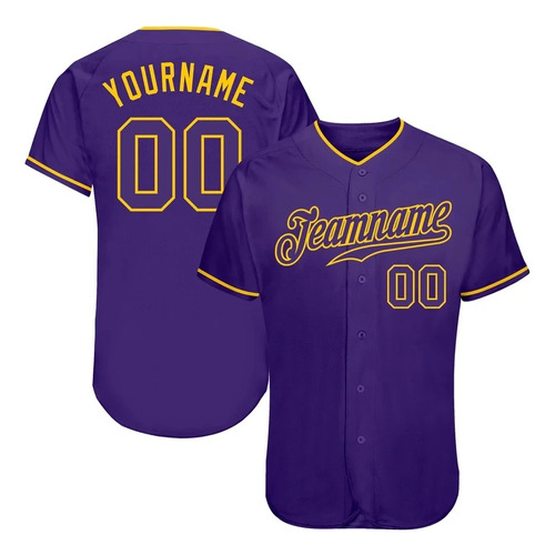 Camiseta De Béisbol Personalizada Del Equipo Morado