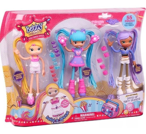 Muñeca Betty Spaghetty Set De Lujo Grande 55 Piezas