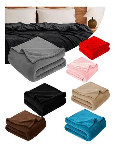 2 Coberta Manta Cobertor Casal 2.00x1.80 Metros Cores Sortidas Mi...