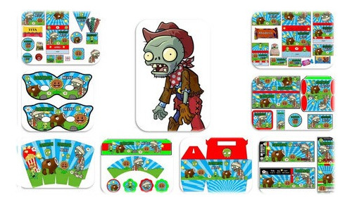 Kit Imprimible Plants Vs Zombies   Fiesta Candy Bar Plantas