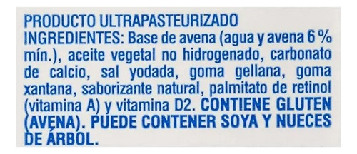 2 Pzas Bebida Great Value Sabor Avena 1 L