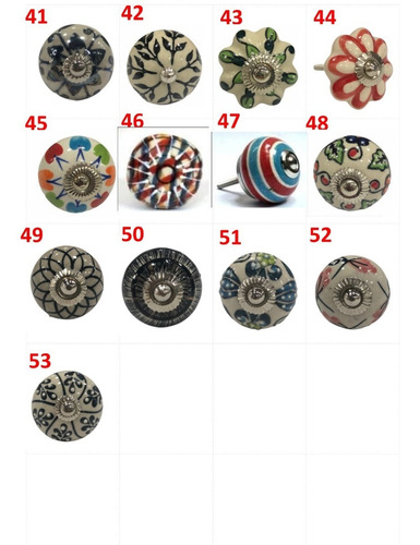 Imagen 5 de 6 de Set 24 Tiradores Tirador De Cerámica Manija Cajones Muebles