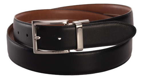 Cinturon Para Hombre Tommy Hilfiger Mod. 11tle1x014 Color Negro Diseño de la tela Liso Talla 38