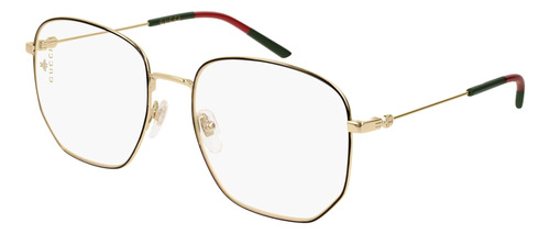 Gafas Graduadas Gucci Octagonal Gg0396o 001 Dorado/negro/ver