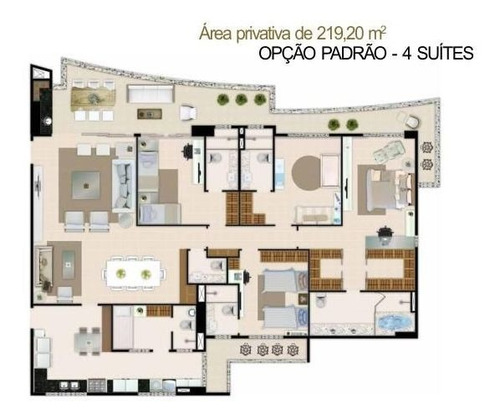 Imagem 26 de 27 de *valor Sujeito A Alteração Sem Aviso Prévio* - Apartamento Com 4 Dormitórios À Venda, 219 M² Por R$ 2.200.000 - Dionisio Torres - Fortaleza/ce - Ap2412