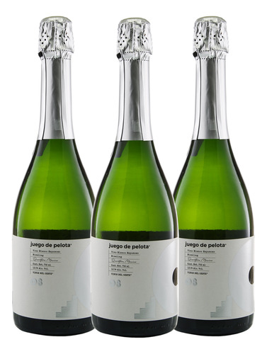 3 Botellas De Vino Espumoso Juego De Pelota 08 Riesling 750