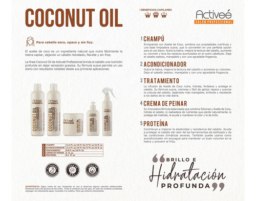 Acondicionador Activee Coconut Cabello Frizz 16 Fl. Oz