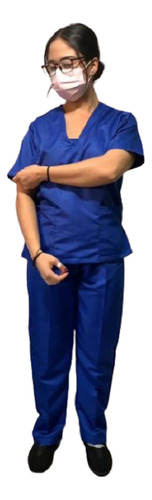 Pijama Quirurgica Antifluidos, Corte Recto Con Bolsas