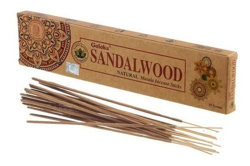 Incenso Indiano Natural Massala - Goloka - 6 Super Aromas Fragrância Sandalwood