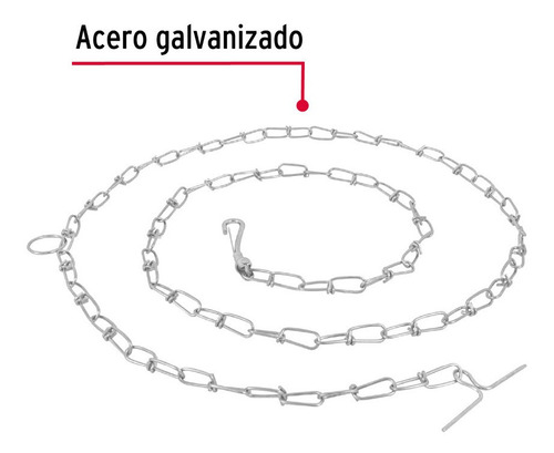 Cadena Para Perro Amarre De 1.8m Grande Hasta 40 Kg