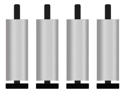 Mz 4 Patas De Aleación De Aluminio Plata 12cm Diámetro 2,8