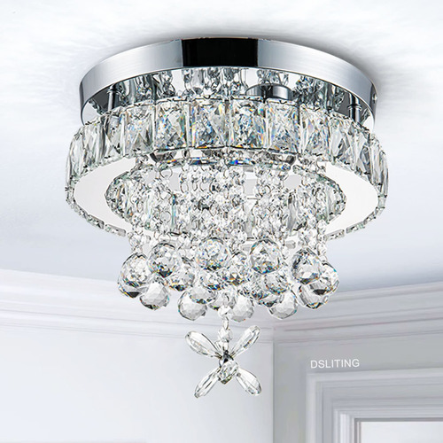 Lampara Techo Cristal Montaje Empotrado Moderna Led D12  Luz