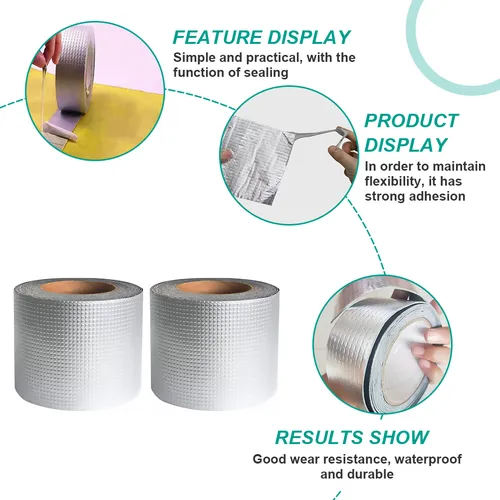 Cinta Para Techos, Lámina De Aluminio, Impermeable, Resisten