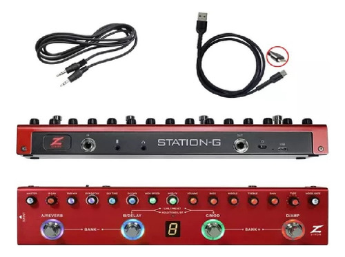 Pedal De Efeitos Reverb E Delay Station G Ziron Efx