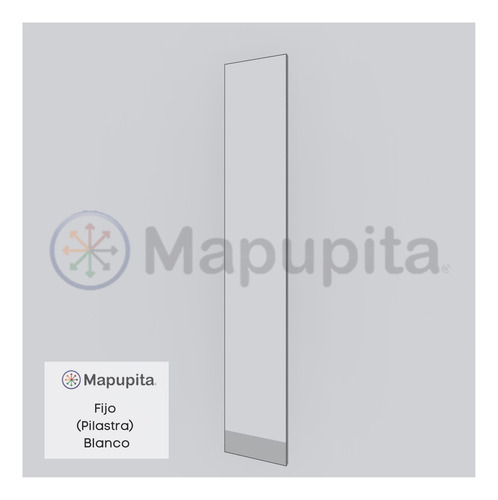 Fijo (pilastra) Blanco De Mampara Sanitaria 45x180