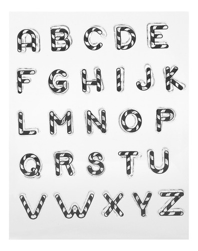 8pcs Letra Sello Transparente Transparente De Bricolaje