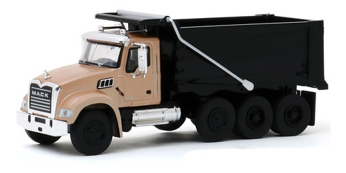 Caminhão Greenlight Sd Mack Granite Truck Escala 1/64 45090c Cor Bege E Preto