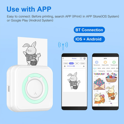 Impresora Térmica Bluetooth Pequeña + 10 Rollos De Papel