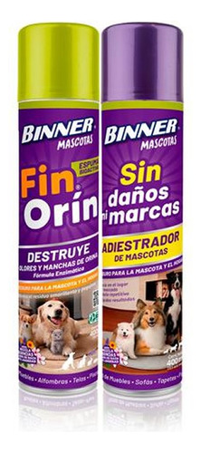 Binner Kit Destructor De Orina Y Olores 400ml X 2 Und