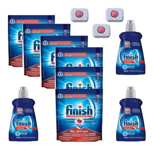 Lava-louças Finish Powerball 6 Tablets 3 Secante De Pratos