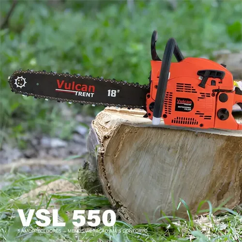 Motosserra Vulcan Vsl550 A Gasolina 55cc Com Sabre De 18 Pol