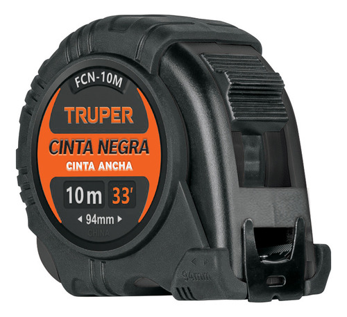 Flexómetro Contra Impactos 10 M Cinta Negra 32 Truper 103057