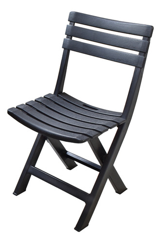 Set 2 Sillas De Jardín Exterior Simil Madera + Mesa Plegable