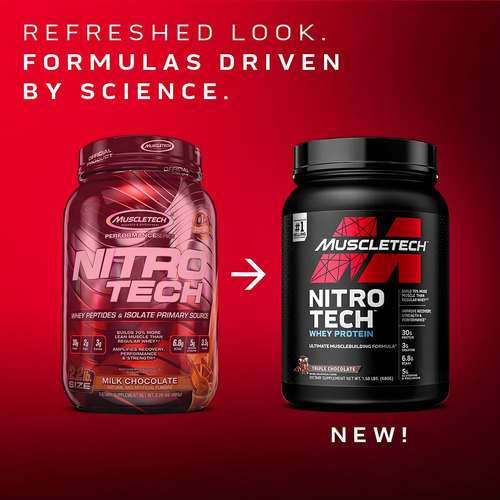 Suplemento en polvo MuscleTech Nitrotech Proteína sabor cookies & cream x 1.81kg