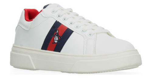 Tenis Casual Penguin Color Blanco Para Hombre 