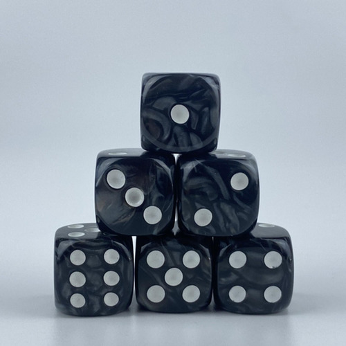 Xj 10 Uds. Dados De 6 Lados, Juego De Dados, Negro Negro