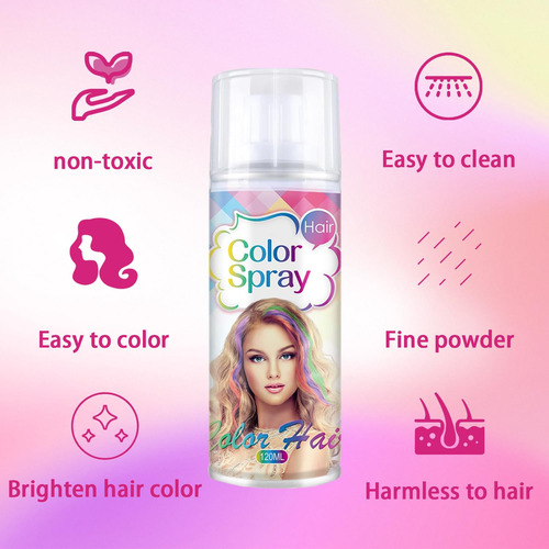 Spray De Color Temporal Para El Cabello Para Mujeres Y Niñas
