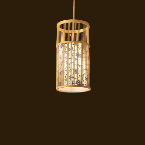 Cubierta De Luz De Techo, Pantalla De Bambú Tejida Estilo C