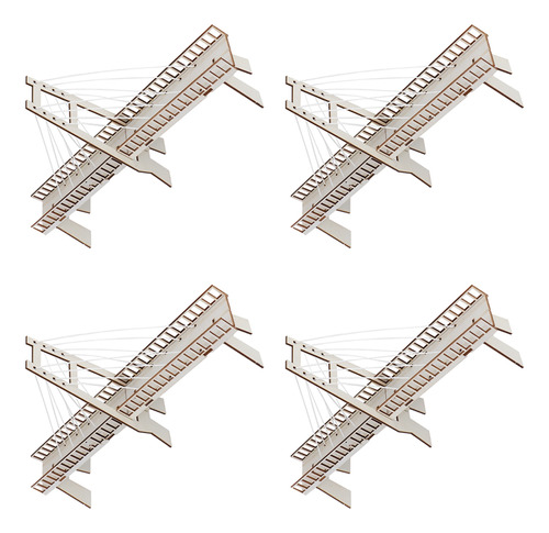 Juego De 4 Juegos De Puentes De Madera Para Hacer Tú Mismo,