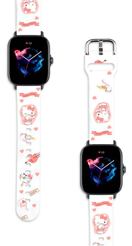 Correa Compatible Con Amazfit Gts 3 Hello Kitty