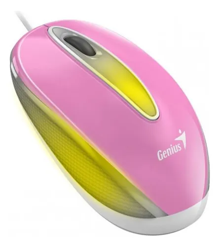 Mouse Genius Nx-mini Luminoso Usb Pc Notebook Usb Rosa