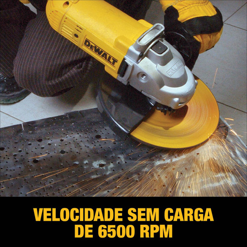 Imagen 9 de 10 de Esmeriladora angular DeWalt DWE490 de 50 Hz/60 Hz color amarillo 2200 W 120 V + accesorios