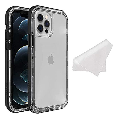Funda Para iPhone 12 & iPhone 12 Pro Negro Cristal(transpare