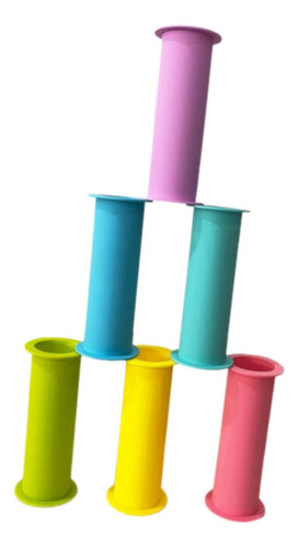 A Juego De 6 Vasos Apilables De Silicona, Juego De