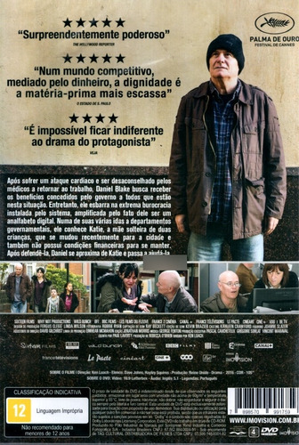 Dvd - Eu, Daniel Blake - ( I, Daniel Blake ) De Ken Loach
