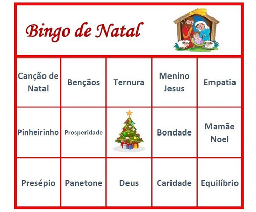 104 Cartelas Bingo De Natal Evento Personalizado Festa | MercadoLivre