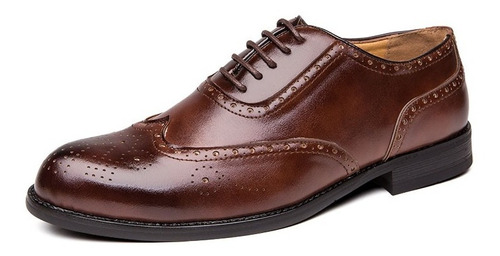 Hombres Buena Calidad Brogues Oxford Zapatos Formales 38-47