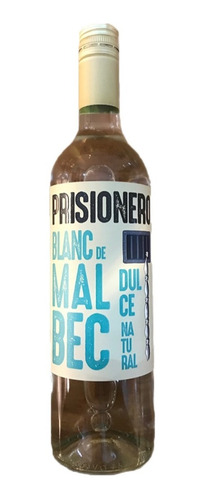 Vino Prisionero Blanc De Malbec Dulce Natural X750cc