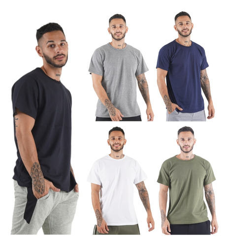 Pack X5 Remeras Basicas Hombre 100% Algodon Colores Surtidos