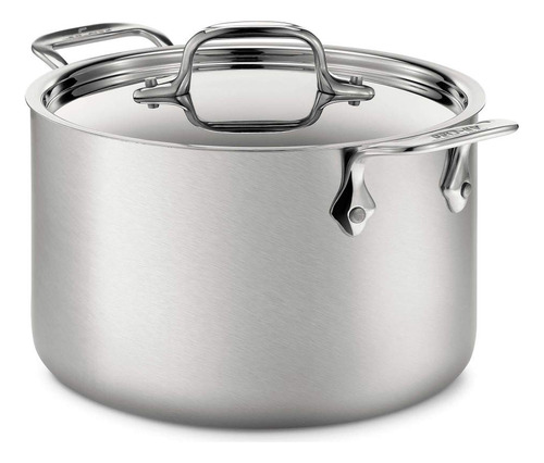 All-clad Bd Olla Para Sopas De Acero Inoxidable D5 Cepillad.