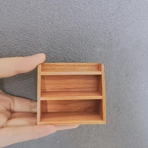 Armario De Pared A Escala 1/12, Accesorios Madera De Cerezo