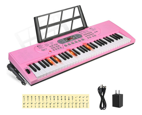 Huracán Teclado Piano Teclas Iluminadas Para Principiante...