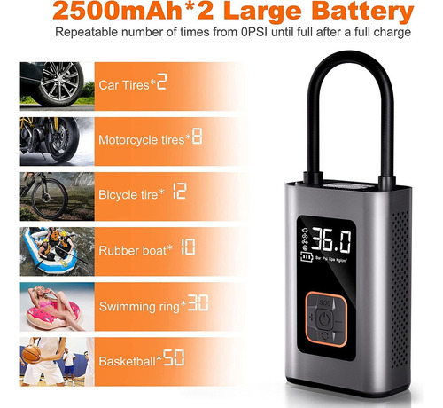 Compressor De Ar Para Carros E Bicicletas, Inflador De Pneus