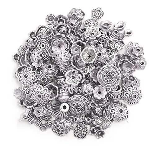 Cuentas De Metal,joyería Balinés, Plata Tibetana,100 Gramos